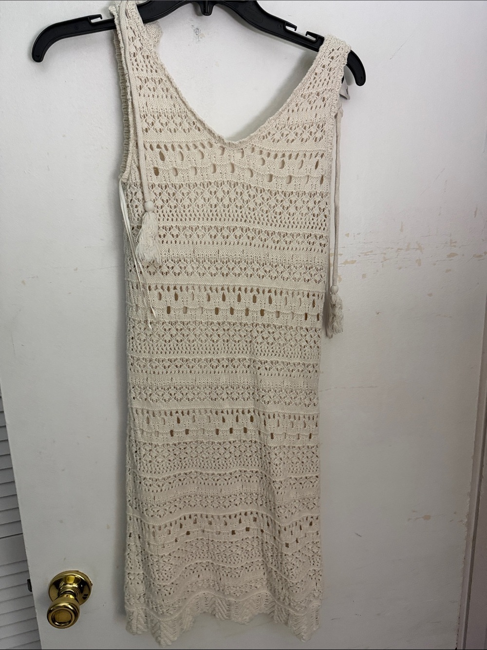 Freshman Cream Crochet Tank Top